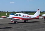 G-BRPK @ EGSU - Piper PA-28-140 Cherokee at Duxford airfield (two days after Duxford Flying Day: The Americans 2024) - by Ingo Warnecke