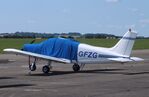 G-GFZG @ EGSU - Piper PA-28-140 Cherokee at Duxford airfield (two days after Duxford Flying Day: The Americans 2024) - by Ingo Warnecke