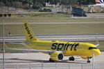 N973NK @ KTPA - Spirit Flight 2384 taxis to the gate at Tampa International Airport following flight from Detroit Metro Airport