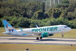 N360FR @ KTPA - Frontier Flight 1244 departs Runway 1L at Tampa International Airport enroute to Buffalo-Niagara International Airport - by Suncoast Spotter