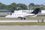 N925MJ @ KSRQ - Mitsubishi MU-300 taxis following arrival to Sarasota-Bradenton International Airport - by Suncoast Spotter