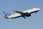 N605JB @ KSRQ - Jet Blue Airbus A320  departs Runway 14 at Sarasota-Bradenton International Airport