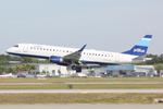 N267JB @ KSRQ - Jet Blue Embraer 190 Bluesmobile on arrival to Runway 32 at Sarasota-Bradenton International Airport - by Suncoast Spotter