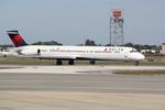 N971DL @ KSRQ - Delta MD-88  taxis for departure from Sarasota-Bradenton International Airport - by Suncoast Spotter