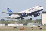 N526JL @ KSRQ - Jet Blue Airbus A320 departs from Runway 14 at Sarasota-Bradenton International Airport - by Suncoast Spotter