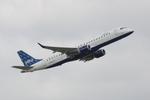 N292JB @ KSRQ - Jet Blue Embraer 190 departs Runway 14 at Sarasota-Bradenton International Airport - by Suncoast Spotter