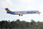 N887GA @ KPGD - Allegiant Flight 618 on approach to Runway 22 at Charlotte County Airport after flight from Greenville/Spartanburg International Airport - by Suncoast Spotter
