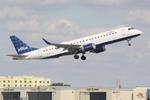 N304JB @ KSRQ - Jet Blue Flight 1188 (N304JB) departs Runway 14 at Sarasota-Bradenton International Airport enroute to Boston Logan International Airport - by Suncoast Spotter