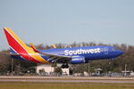 N245WN @ KRSW - Southwest Flight 1351 arrives on Runway 6 at Southwest Florida International Airport following flight from Chicago-Midway International Airport