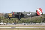 N224J @ KSRQ - B-24 Liberator Witchcraft arrives on Runway 32 at Sarasota-Bradenton International Airport