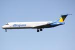 N948MA @ KSRQ - Allegiant Flight 7052 (N948MA) on approach to Runway 32 at Sarasota-Bradenton International Airport following a flight from Orlando-Sanford International Airport - by Suncoast Spotter