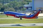 N773SA @ KTPA - Southwest Flight 3115 departs Runway 1R at Tampa International Airport enroute to Palm Beach International Airport - by Suncoast Spotter