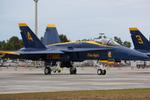 163754 @ KPGD - Blue Angels 4 sits on ramp at Charlotte County Airport during the Florida International Air Show - by Suncoast Spotter