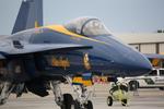 163093 @ KPGD - Blue Angels 6 sits on the ramp at Charlotte County Airport during the Florida International Air Show - by Suncoast Spotter