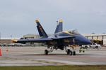 163093 @ KPGD - Blue Angels 6 sits on the ramp at Charlotte County Airport during the Florida International Air Show - by Suncoast Spotter