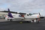 N828FE @ KPGD - Fedex Cessna Caravan on display at Florida International Air Show - by Suncoast Spotter