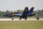 163498 @ KPGD - Blue Angels 2 taxis to the runway at Charlotte County Airport during the Florida International Air Show - by Suncoast Spotter