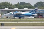 N910NF @ KSRQ - N910NF arrives on Runway 32 at Sarasota-Bradenton International Airport following a flight from Indianapolis International Airport - by Suncoast Spotter
