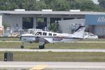 N408P @ KSRQ - N408P departs Runway 32 at Sarasota-Bradenton International Airport enroute to Tampa Executive Airport - by Suncoast Spotter