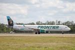 N714FR @ KRSW - Frontier Flight 1543 departs Runway 24 at Southwest Florida International Airport enroute to Cleveland-Hopkins International Airport