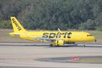 N620NK @ KTPA - Spirit Flight 1771 arrives on Runway 1L at Tampa International Airport following flight from Detroit Metro Airport - by Suncoast Spotter