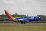 N7738A @ KRSW - Southwest Flight 2516 arrives on Runway 24 at Southwest Florida International Airport following flight from St Louis-Lambert International Airport - by Suncoast Spotter