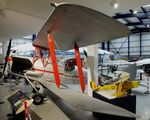G-ANRX - De Havilland D.H.82A Tiger Moth (converted to single seat crop-duster) at the De Havilland Aircraft Museum, London Colney
