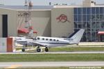 N414EM @ KSRQ - Cessna Chancellor departs Sarasota-Bradenton International Airport