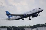 N627JB @ KSRQ - JetBlue Flight 346 departs Sarasota-Bradenton International Airport enroute to John F Kennedy International Airport