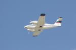 N5314S @ KSRQ - Piper Seminole flies over Sarasota-Bradenton International Airport - by Suncoast Spotter
