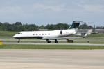 N535V @ KSRQ - Gulfstream G-V  arrives at Sarasota-Bradenton International Airport - by Suncoast Spotter