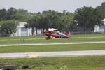 N31500 @ KSRQ - Pitts S-2A arrives at Sarasota-Bradenton International Airport - by Suncoast Spotter