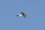 N8679C @ X36 - Piper Super Cub flies over Buchan Field - by Suncoast Spotter