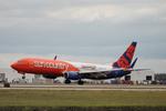 N842SY @ KRSW - Sun Country Flight 377 arrives on Runway 6 at Southwest Florida International Airport following flight from Minneapolis-St Paul International Airport