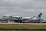 N616FR @ KRSW - Frontier Flight 2716 arrives on Runway 6 at Southwest Florida International Airport following flight from Cleveland-Hopkins International Airport - by Suncoast Spotter