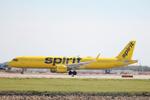 N731NK @ KRSW - Spirit Flight 588 arrives on Runway 6 at Southwest Florida International Airport following flight from Detroit Metro Airport - by Suncoast Spotter