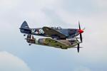 BM597 @ EGSU - BM597 & H-98 1942 & 1944 VS Spitfire VB & TRlX Duxford - by PhilR