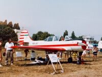 HA-JAF @ LHTA - A JAK-52 aerobatic plane at Taszar Airshow (Hungary, 1991) - by László Tamás