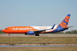 N838SY @ KRSW - Sun Country Flight 382 taxis at Southwest Florida International Airport prior to flight to Minneapolis-St Paul International Airport