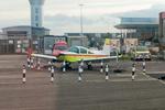 G-OSTU @ EGJJ - G-OSTU 1979 Gulfstream AA-5A Cheetah Jersey Airport - by PhilR