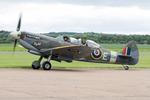 G-CICK @ EGSU - NH341 (G-CICK) 1944 VS Spitfire TlX D Day Display Duxford  - by PhilR
