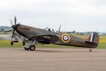 G-CISV @ EGSU - R9649 (G-CISV) 1942 VS Spitfire Vb RAF Flying Legends Duxford  - by PhilR