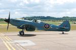 G-RRGN @ EGSU - PS853 (G-RRGN) 1945 VS Spitfire PRXIX RAF Duxford  - by PhilR