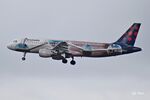 OO-SNM @ EBBR - OO-SNM with special livery Atomium on short final at Brussels Airport. - by Jef Pets