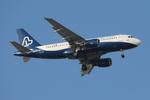 YR-LIC @ LMML - Airbus A319 YR-LIC of Fly Lili on long finals to RW13 at Malta. - by raymond