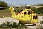XT-HYS @ LMML - Leonardo AW139 reg XT-HYS of Global Aviation resting at Safi Aviation Park Malta. - by raymond