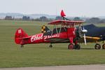 G-EDII @ EGSU - G-EDII 1942 Boeing E75 Stearman Duxford 
