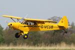 G-VCUB @ EGCV - Vintage Piper fly in, Sleap - by Chris Hall