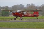 G-AGXN @ EGCV - Vintage Piper fly in, Sleap - by Chris Hall
