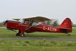 G-AGXN @ EGCV - Vintage Piper fly in, Sleap - by Chris Hall
